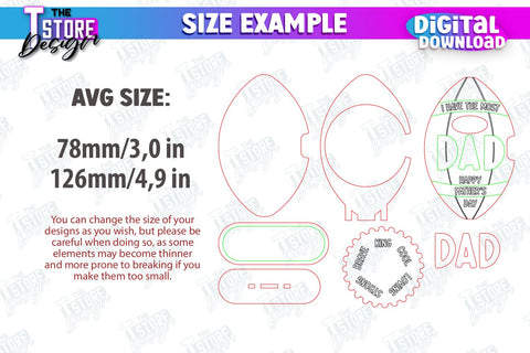 Father’s Day Cards Bundle | Gift Idea | Greeting Card | Gift for Grandpa | CNC File SVG The T Store Design 