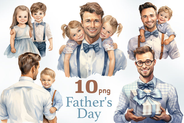 Fathers Day Clipart Collection | Male Illustration Set SVG GlamArtZhanna 