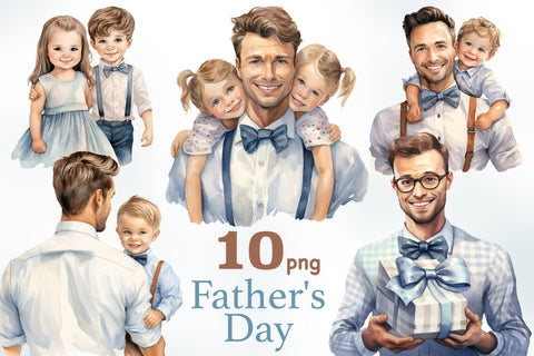 Fathers Day Clipart Collection | Male Illustration Set SVG GlamArtZhanna 