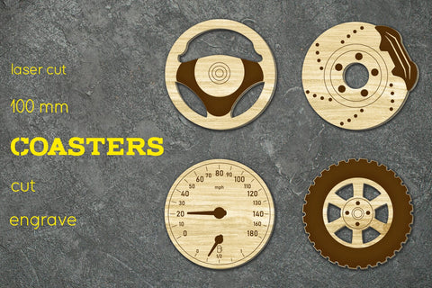 Fathers day coaster set svg, Gift for dad laser cut, Creative drink coasters SVG AnastasiyaArtDesign 