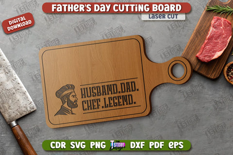 Father's Day Cutting Board Bundle | Decorative Cutting Board | Mini Cutting Board | CNC Files SVG The T Store Design 