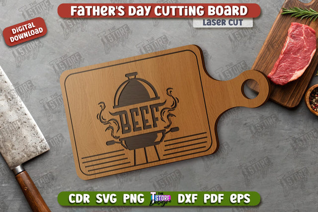 Father's Day Cutting Board | Decorative Cutting Board | Mini Cutting Board | CNC File SVG The T Store Design 
