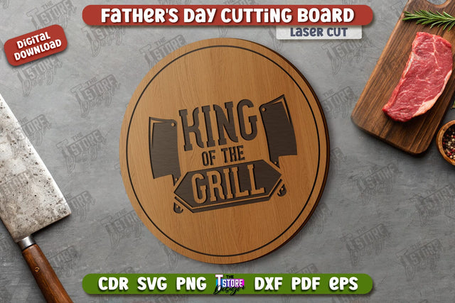 Father's Day Cutting Board | Decorative Cutting Board | Mini Cutting Board | CNC File SVG The T Store Design 