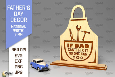 Father's Day Decor Laser Cut. Dad Day Wood Sign SVG SVG Evgenyia Guschina 