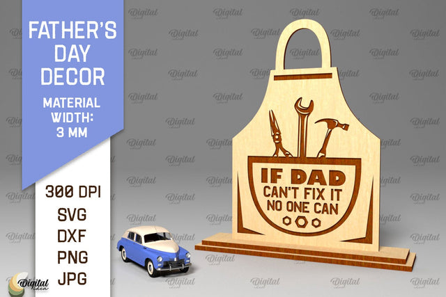Father's Day Decor Laser Cut. Dad Day Wood Sign SVG SVG Evgenyia Guschina 