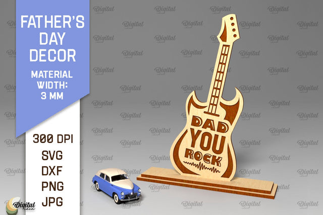 Father's Day Decor Laser Cut. Dad Day Wood Sign SVG SVG Evgenyia Guschina 