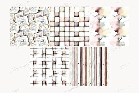 Fathers Day Digital Paper | Dad Seamless Patterns Digital Pattern GlamArtZhanna 