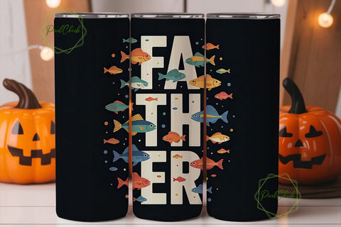 Father's Day Fishing Tumbler Wrap Sublimation PixelChick 