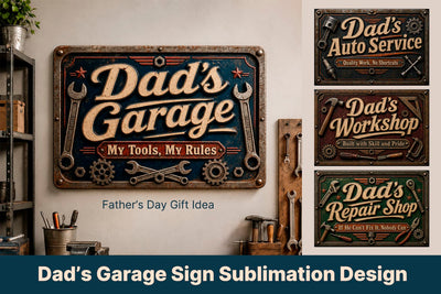 Fathers Day Garage Sign Bundle PNG Sublimation KMarinaDesign 