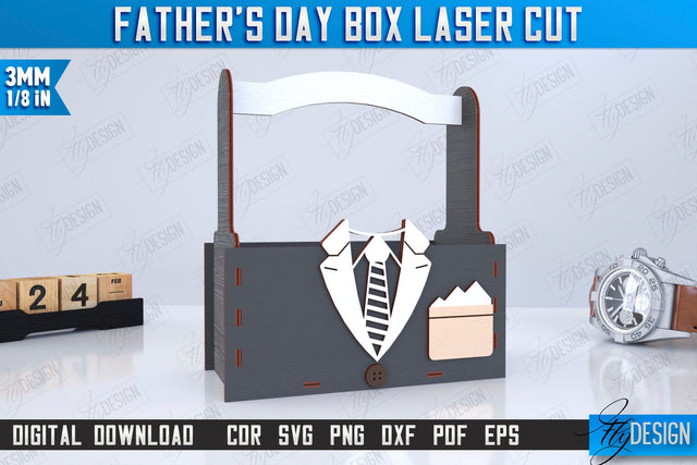Father’s Day Gift Box | Wooden Gift Box | Storage Box | Gift Idea | CNC File SVG Fly Design 