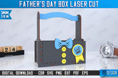 Father’s Day Gift Box | Wooden Gift Box | Storage Box | Gift Idea | CNC File SVG Fly Design 