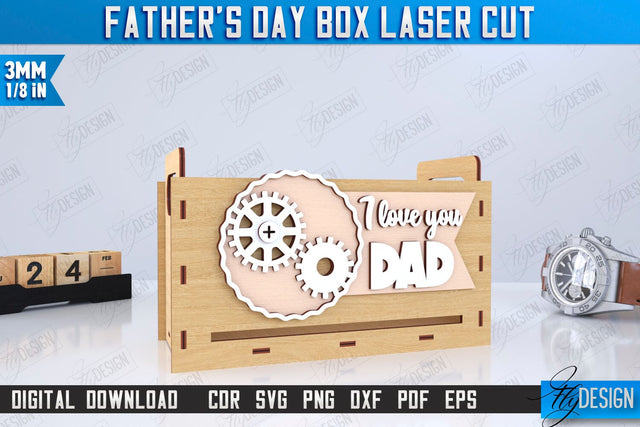 Father’s Day Gift Box | Wooden Gift Box | Storage Box | Gift Idea | CNC File SVG Fly Design 