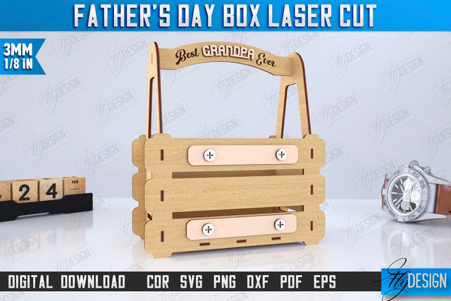 Father’s Day Gift Box | Wooden Gift Box | Storage Box | Gift Idea | CNC File SVG Fly Design 