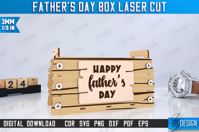 Father’s Day Gift Box | Wooden Gift Box | Storage Box | Gift Idea | CNC File SVG Fly Design 