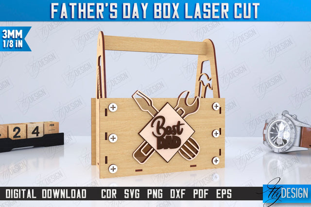 Father’s Day Gift Box | Wooden Gift Box | Storage Box | Gift Idea | CNC File SVG Fly Design 