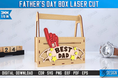 Father’s Day Gift Box | Wooden Gift Box | Storage Box | Gift Idea | CNC File SVG Fly Design 