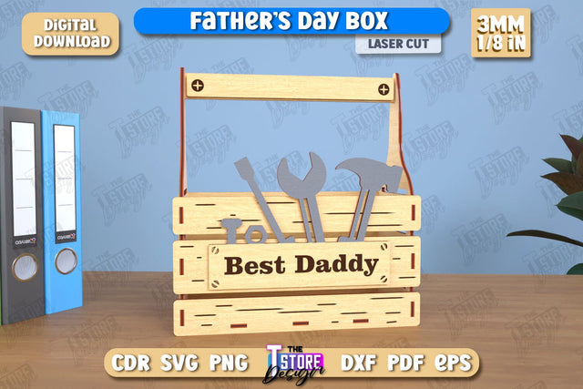 Father’s Day Gift Box | Wooden Gift Box | Storage Box | Gift Idea | CNC File SVG The T Store Design 