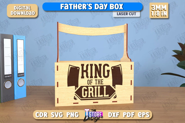 Father’s Day Gift Box | Wooden Gift Box | Storage Box | Gift Idea | CNC File SVG The T Store Design 