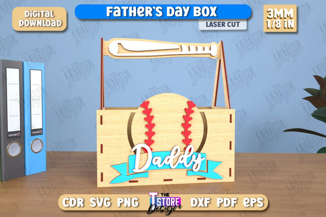 Father’s Day Gift Box | Wooden Gift Box | Storage Box | Gift Idea | CNC File SVG The T Store Design 