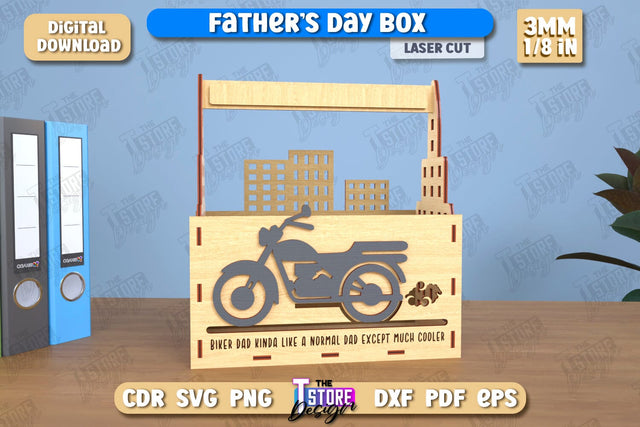 Father’s Day Gift Box | Wooden Gift Box | Storage Box | Gift Idea | CNC File SVG The T Store Design 
