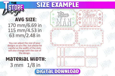 Father’s Day Gift Boxes Bundle | Wooden Gift Box | Storage Box | Gift Idea | CNC Files SVG The T Store Design 