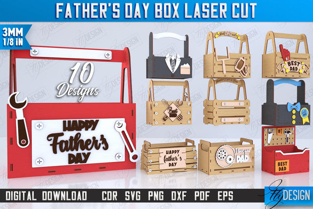 Father’s Day Gift Boxes Bundle | Wooden Gift Boxes | Storage Boxes | Gift Idea | CNC Files SVG Fly Design 