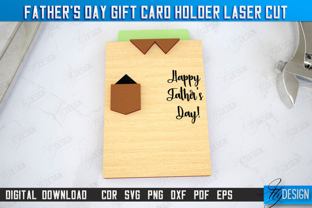 Father's Day Gift Card Holder | Gift Idea | Greeting Card | CNC File SVG Fly Design 