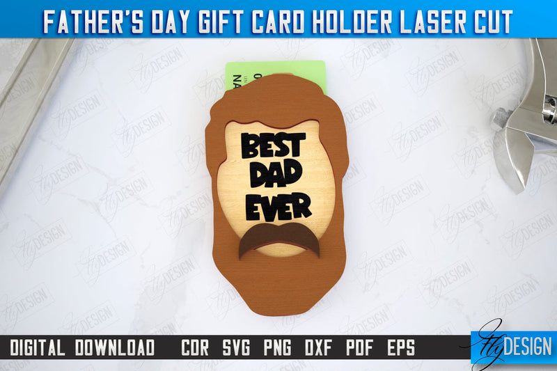 Father's Day Gift Card Holder | Gift Idea | Greeting Card | CNC File SVG Fly Design 