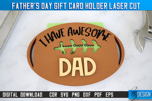 Father's Day Gift Card Holder | Gift Idea | Greeting Card | CNC File SVG Fly Design 