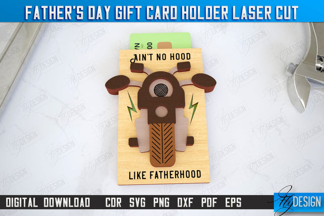 Father's Day Gift Card Holder | Gift Idea | Greeting Card | CNC File SVG Fly Design 