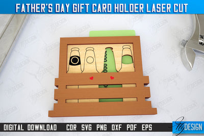 Father's Day Gift Card Holder | Gift Idea | Greeting Card | CNC File SVG Fly Design 