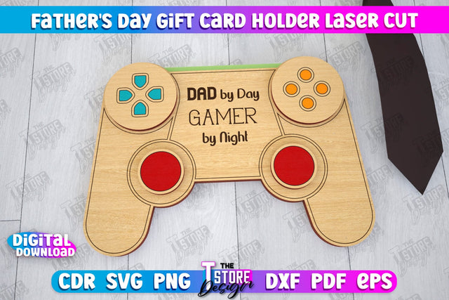 Father's Day Gift Card Holder | Gift Idea | Greeting Card | CNC File SVG The T Store Design 