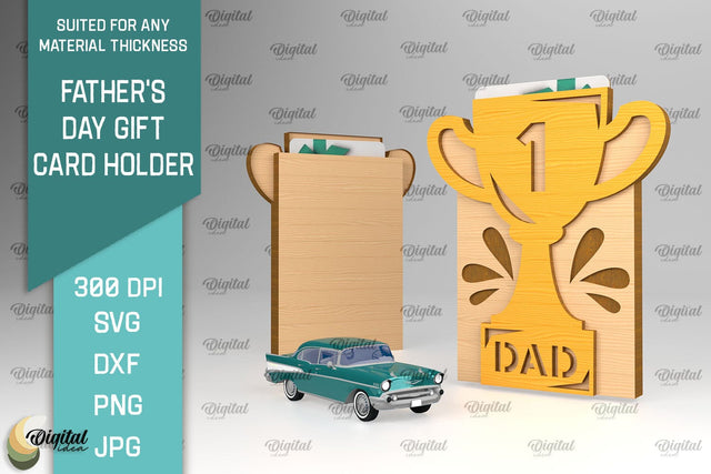 Father's Day Gift Card Holder SVG. Gift For Dad Laser Cut SVG Evgenyia Guschina 