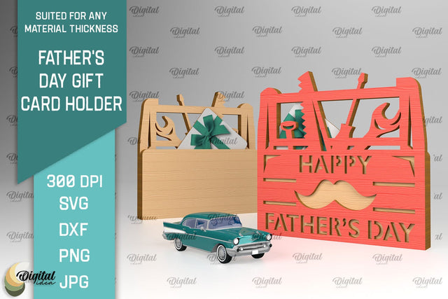 Father's Day Gift Card Holder SVG. Gift For Dad Laser Cut SVG Evgenyia Guschina 