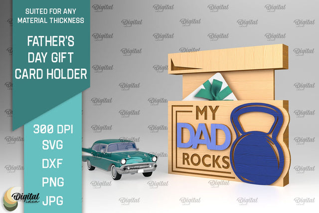 Father's Day Gift Card Holder SVG. Gift For Dad Laser Cut SVG Evgenyia Guschina 