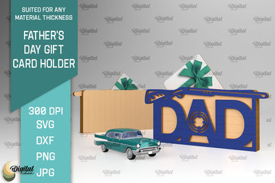 Father's Day Gift Card Holder SVG. Gift For Dad Laser Cut SVG Evgenyia Guschina 