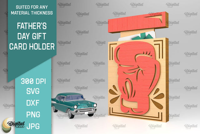 Father's Day Gift Card Holder SVG. Gift For Dad Laser Cut SVG Evgenyia Guschina 