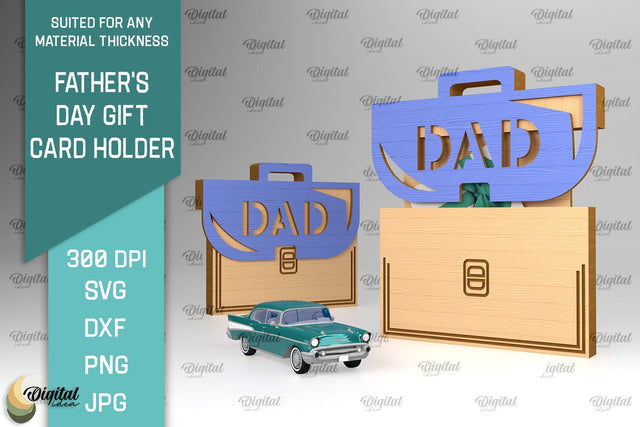 Father's Day Gift Card Holder SVG. Gift For Dad Laser Cut SVG Evgenyia Guschina 