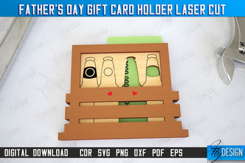 Father's Day Gift Card Holders Bundle | Gift Idea | Greeting Card | CNC Files SVG Fly Design 