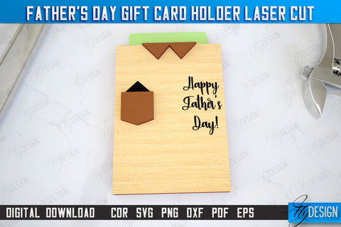 Father's Day Gift Card Holders Bundle | Gift Idea | Greeting Card | CNC Files SVG Fly Design 