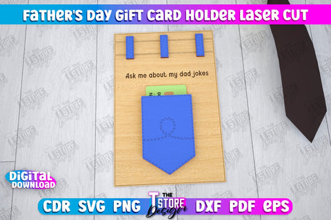 Father's Day Gift Card Holders Bundle | Gift Idea | Greeting Card | CNC Files SVG The T Store Design 