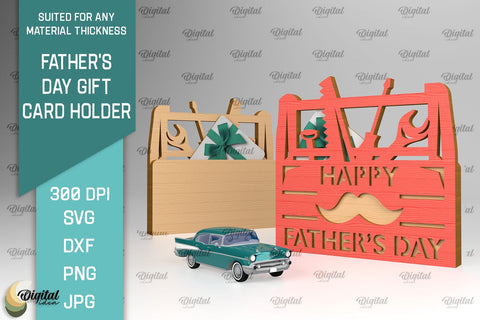 Father's Day Gift Card Holders SVG Bundle. Gift For Dad Laser Cut SVG Evgenyia Guschina 