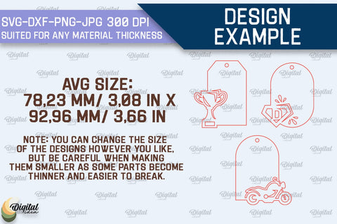 Father's Day Gift Tag Laser Cut. Gift Hang Tag SVG SVG Evgenyia Guschina 