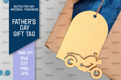 Father's Day Gift Tag Laser Cut. Gift Hang Tag SVG SVG Evgenyia Guschina 