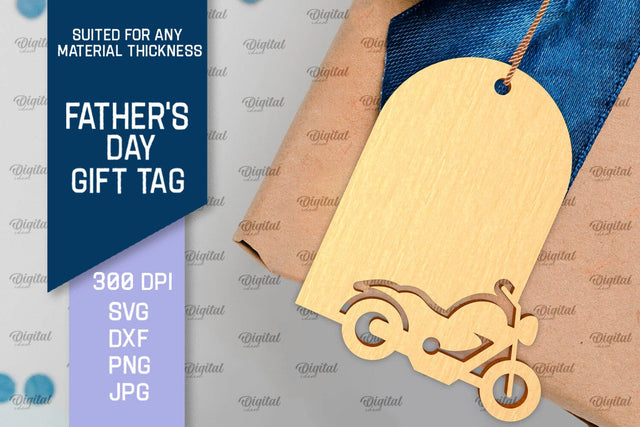 Father's Day Gift Tag Laser Cut. Gift Hang Tag SVG SVG Evgenyia Guschina 