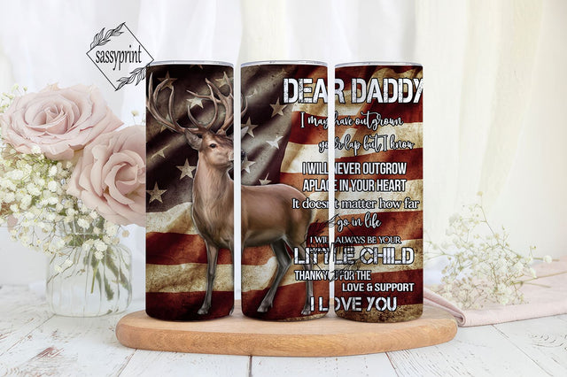 Father's Day Gifts For Dad From Daughter,Father, Husband, Deer Hunting, Design Straight & Tapered Tumbler PNG, Digital Download Sublimation sassyprint 