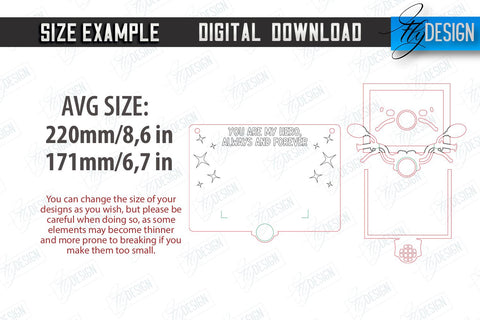 Father's Day Hanging Frames Bundle | Gift Idea | Wall Décor | Photo Frame | CNC Files SVG Fly Design 