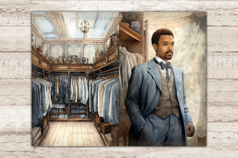 Fathers Day Junk Journal Paper | Victorian Journal Card SVG GlamArtZhanna 