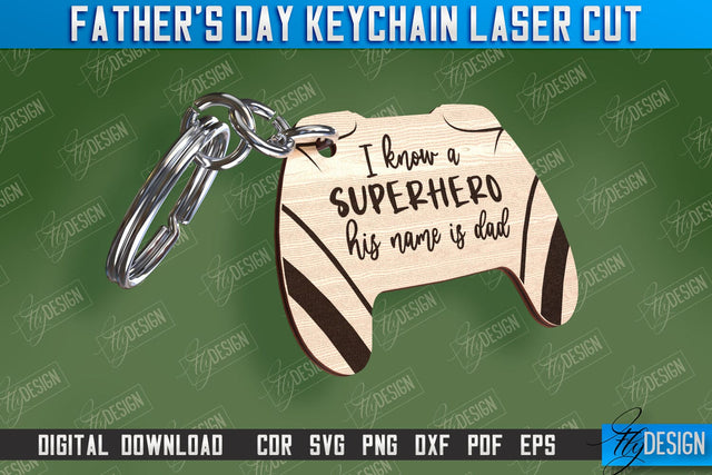 Father’s Day Keychain | Keychain Inscription | Grandpa Gift | CNC Files SVG Fly Design 