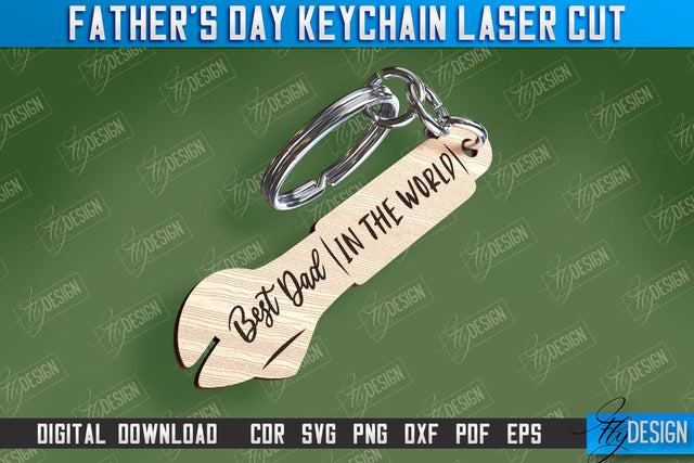 Father’s Day Keychain | Keychain Inscription | Grandpa Gift | CNC Files SVG Fly Design 
